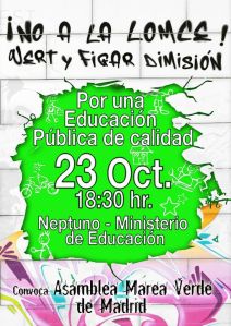 23 octubre contra la Lomce