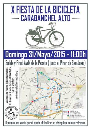 X Fiesta de la bicicleta en Carabanchel Alto 31 de mayo