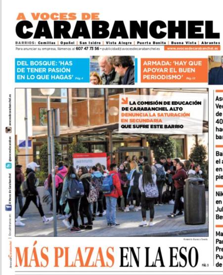 a voces de c arabanchel más plazas en la eso carabanchel alto